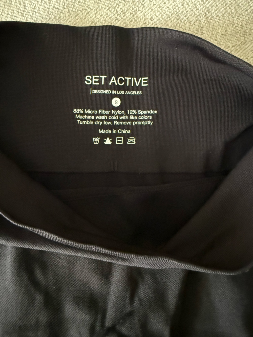 SET Active Black Seamless Ribbed Workout Bra & Leggings - Picture 3 of 6